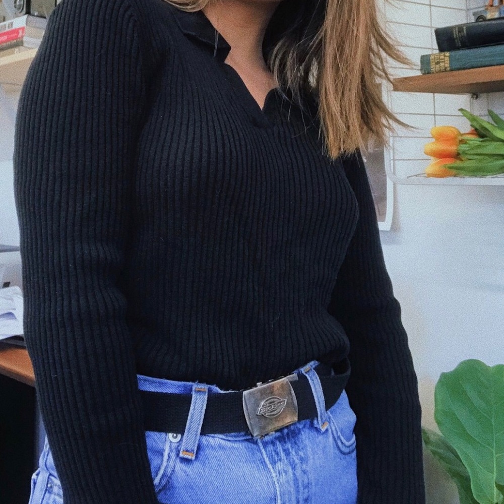 🌹 ribbed black longsleeved top 🌹